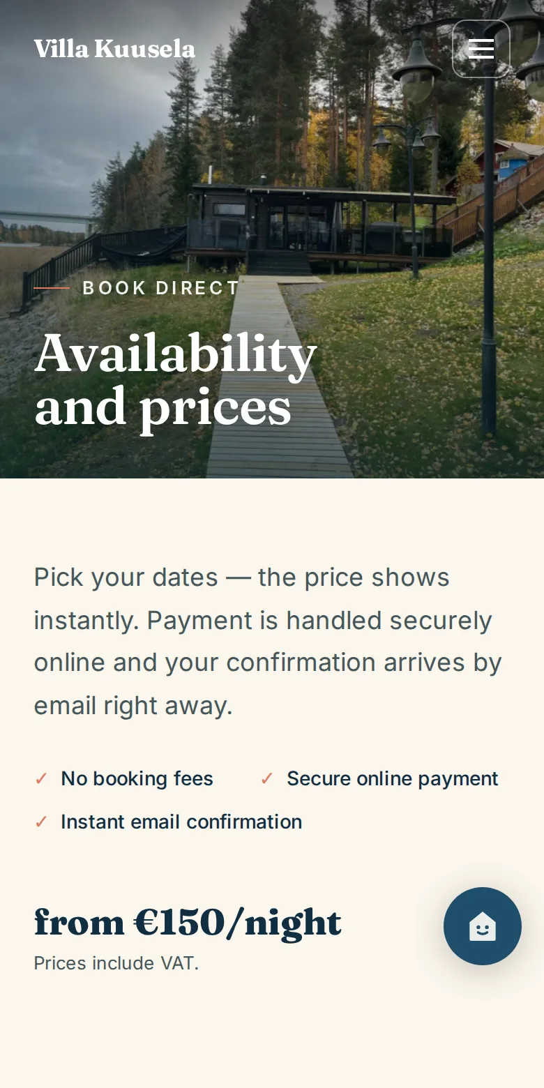 Booking and payment on a phone